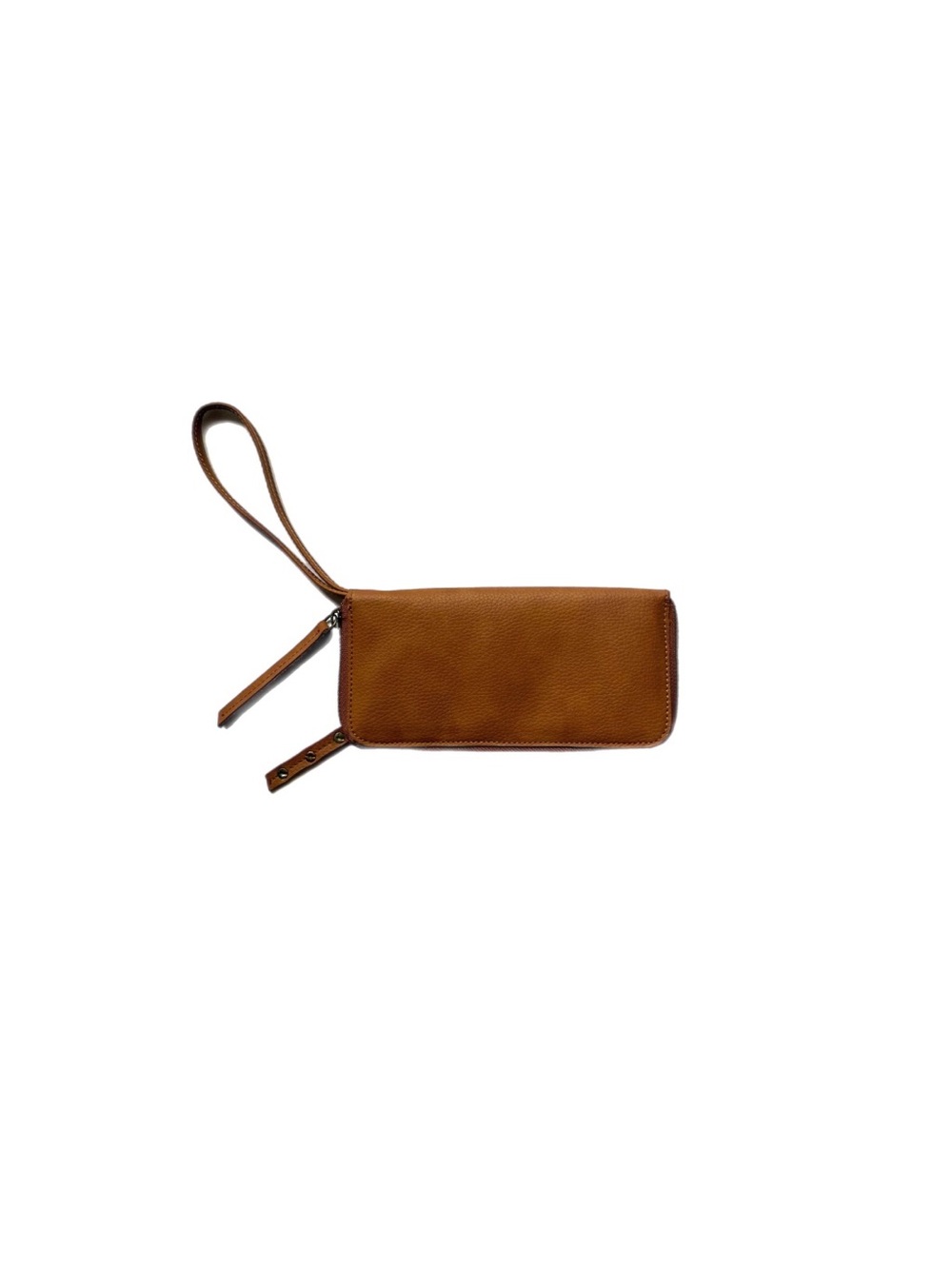 Free People Brown Vegan Leather Wristlet Wallet